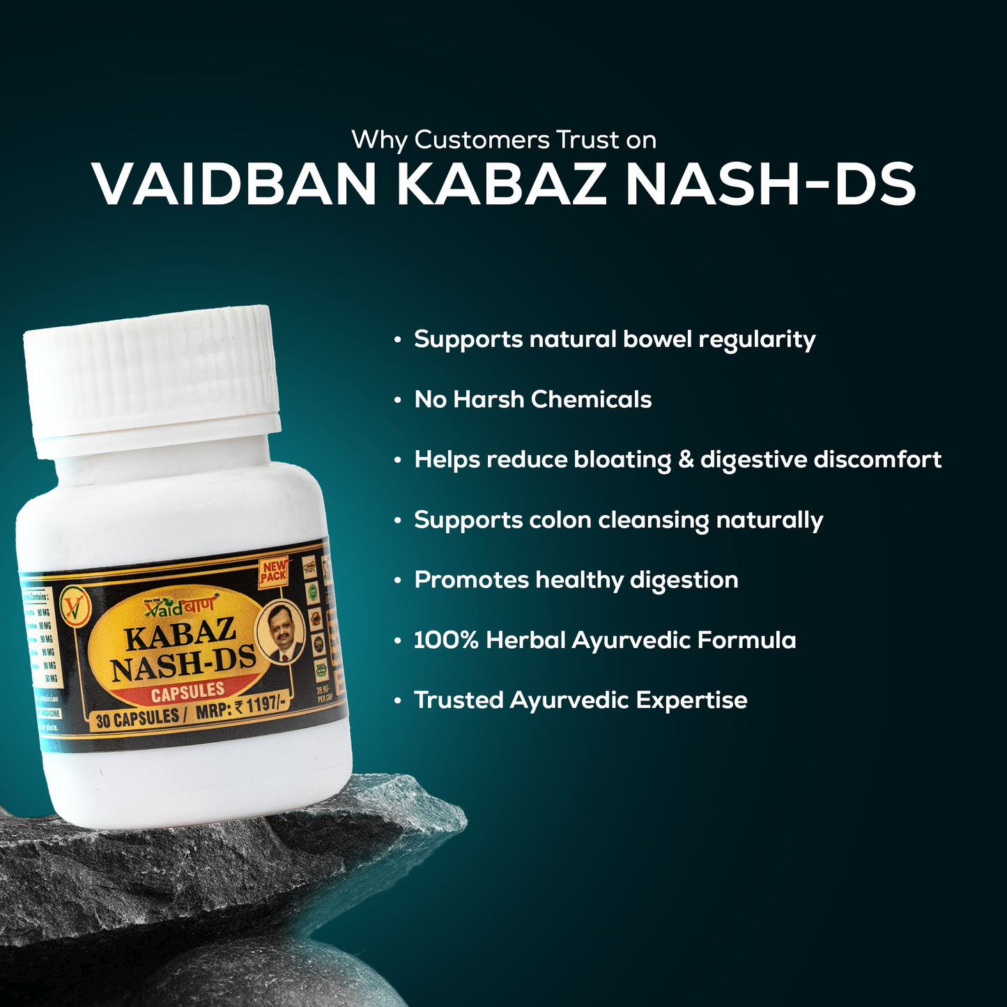 Vaidban Kabaz Nash-DS Capsules – Ayurvedic Relief from Constipation