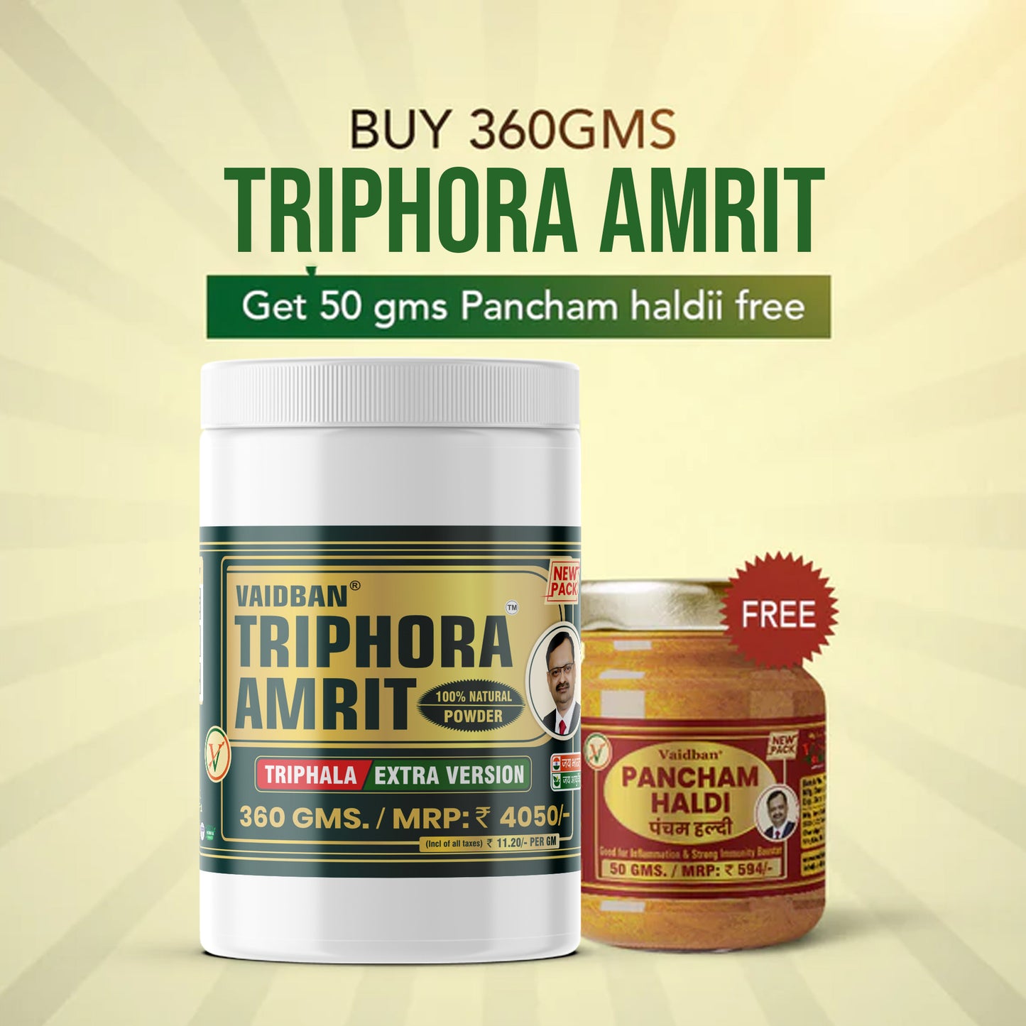 Vaidban Triphora Amrit — Triphala Extra Version / Churna - Best For Digestion