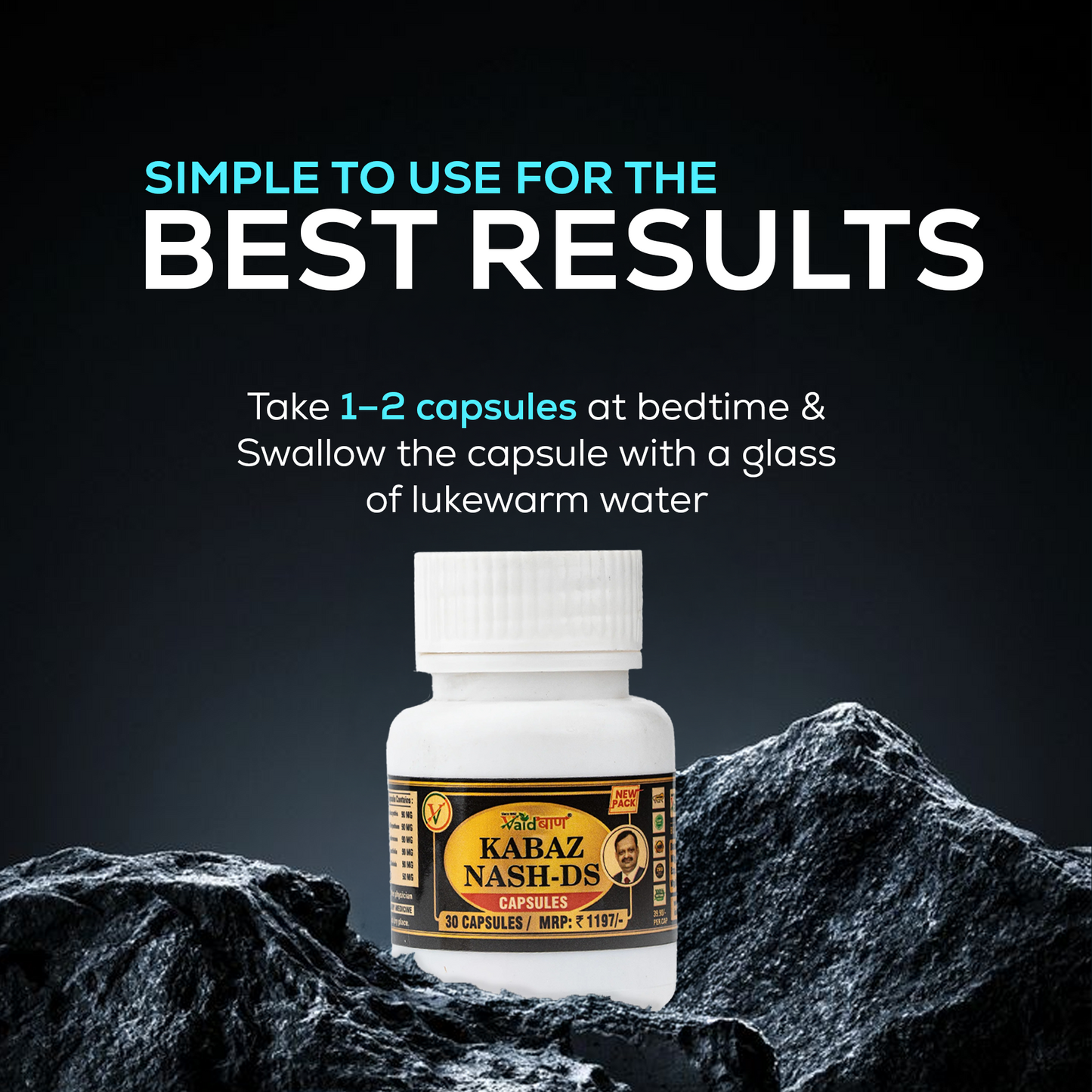 Vaidban Kabaz Nash-DS Capsules – Ayurvedic Relief from Constipation