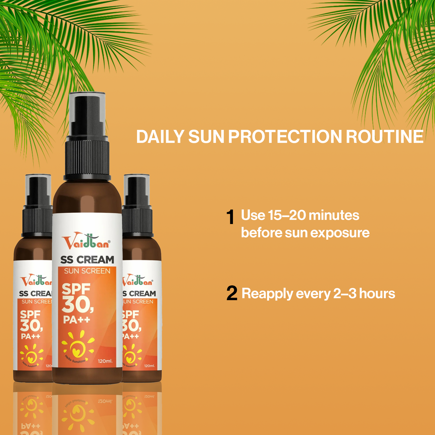 Vaidban SS Cream Sunscreen SPF 30 PA++