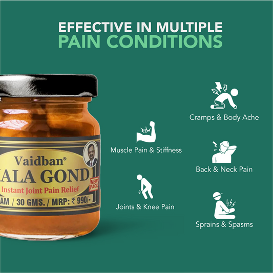 Vaidban Kala Gond Cream - Pain Relief Cream for Men & Women