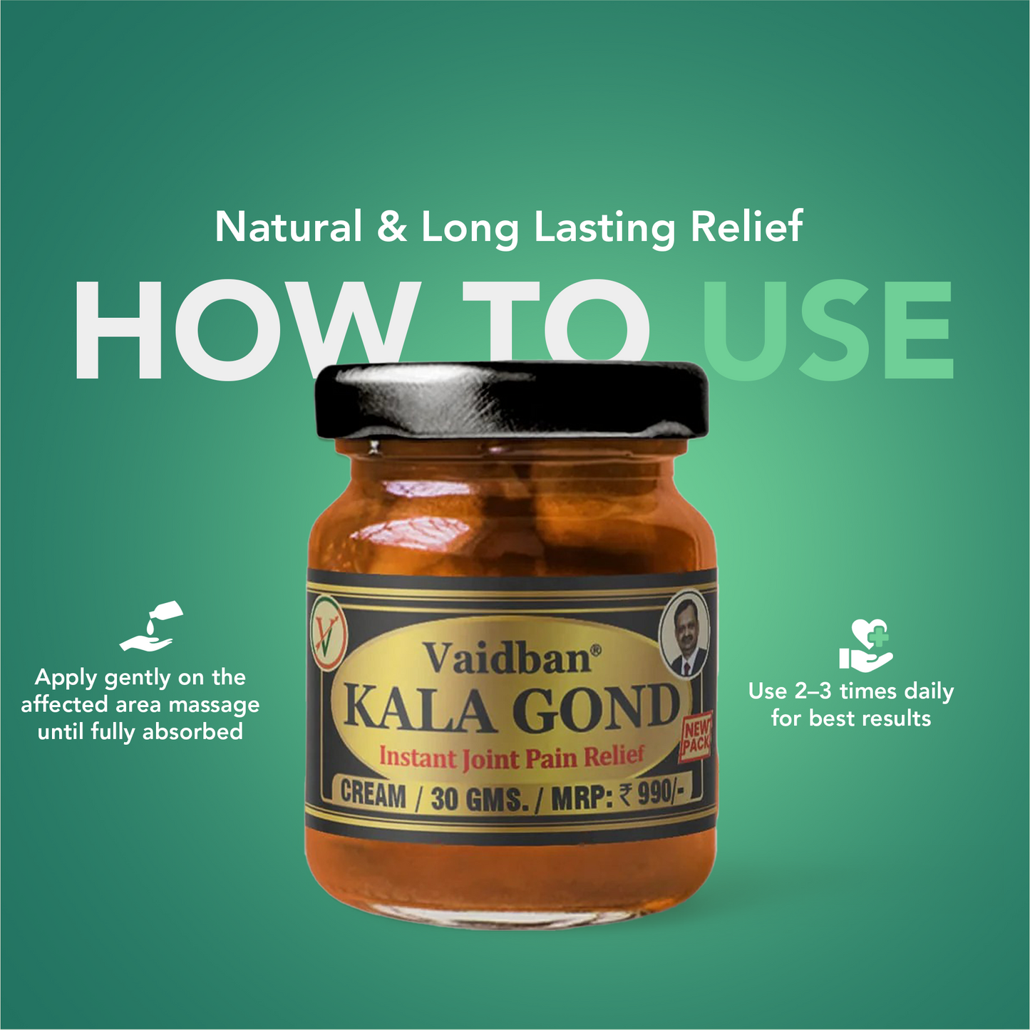 Vaidban Kala Gond Ointment- Pain Relief Ointment