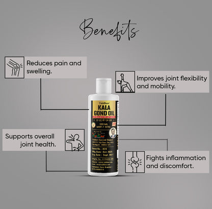 Vaidban Kala Gond Oil - Ayurvedic Joint Pain Massage Oil