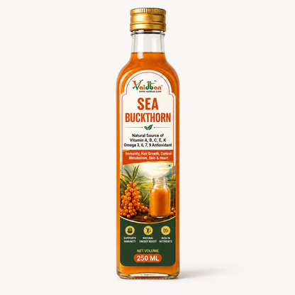 Vaidban Sea Buckthorn Juice – Natural Source of Vitamins & Omega 3, 6, 7, 9 | 250 ml