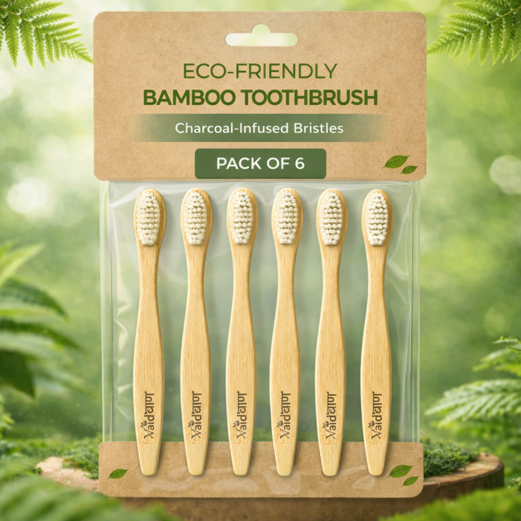 Vaidban Bamboo Toothbrush – Ayurvedic Care for Strong Teeth & Healthy Gums
