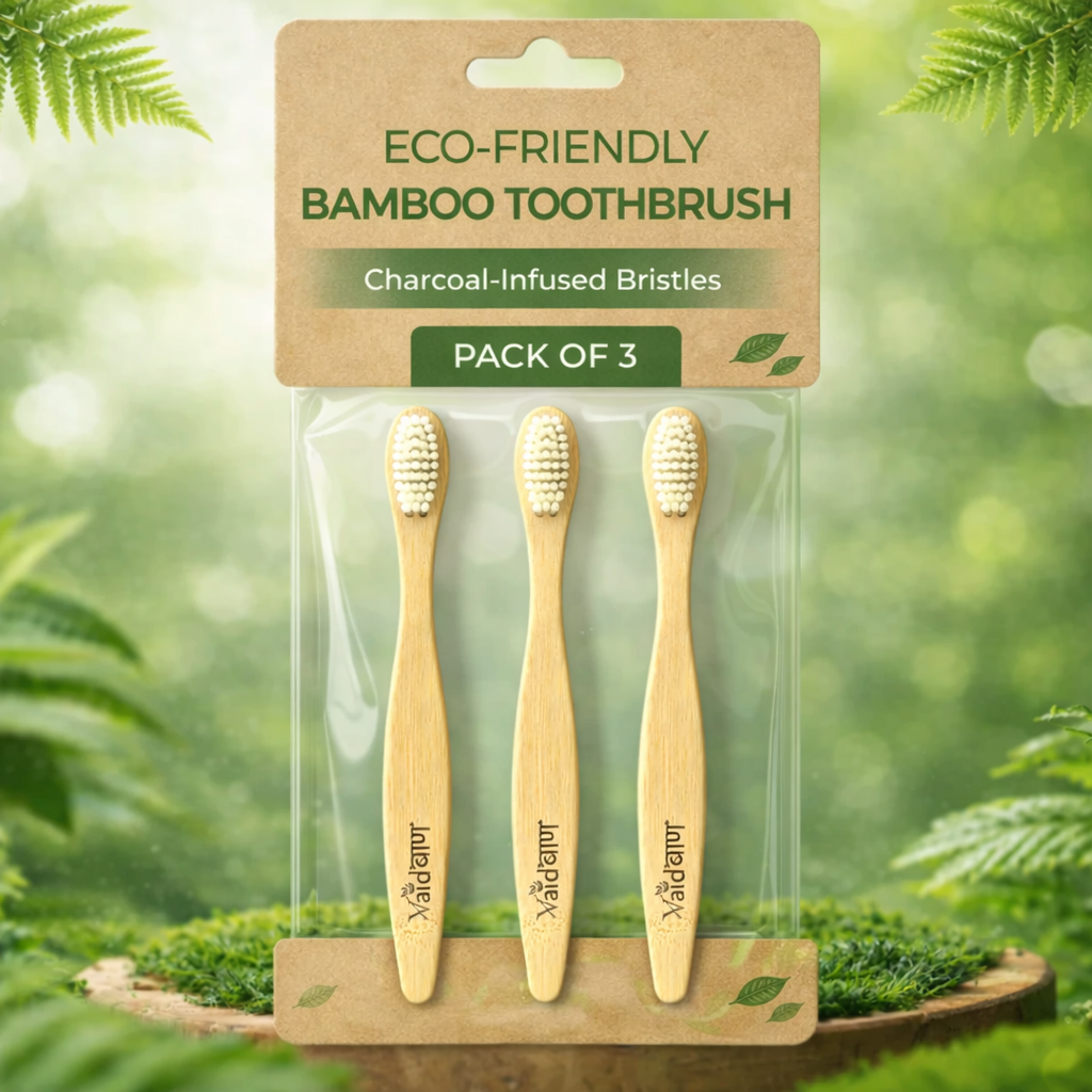 Vaidban Bamboo Toothbrush – Ayurvedic Care for Strong Teeth & Healthy Gums