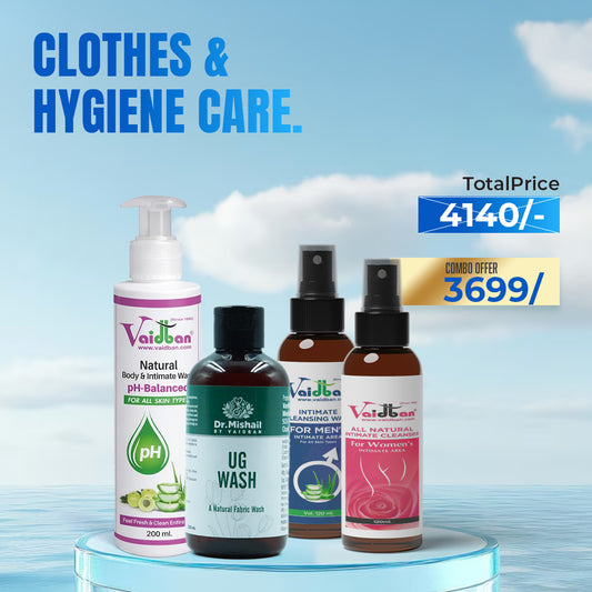 Clothes & Hygiene Care Combo - Complete Personal & Fabric Hygiene Kit