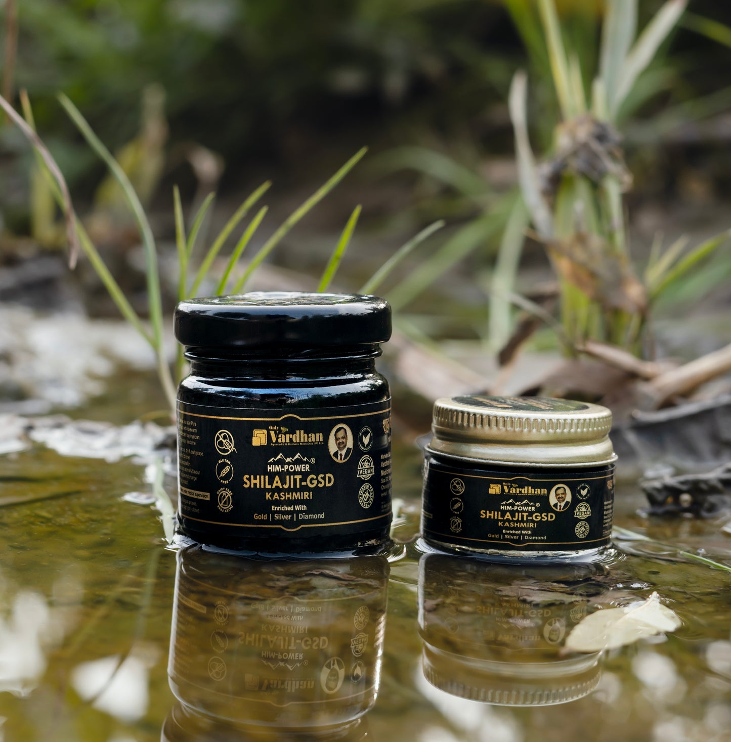 Vardhan Him-Power Shilajit-GSD Kashmiri – Enriched with Gold, Silver & Diamond (10g)