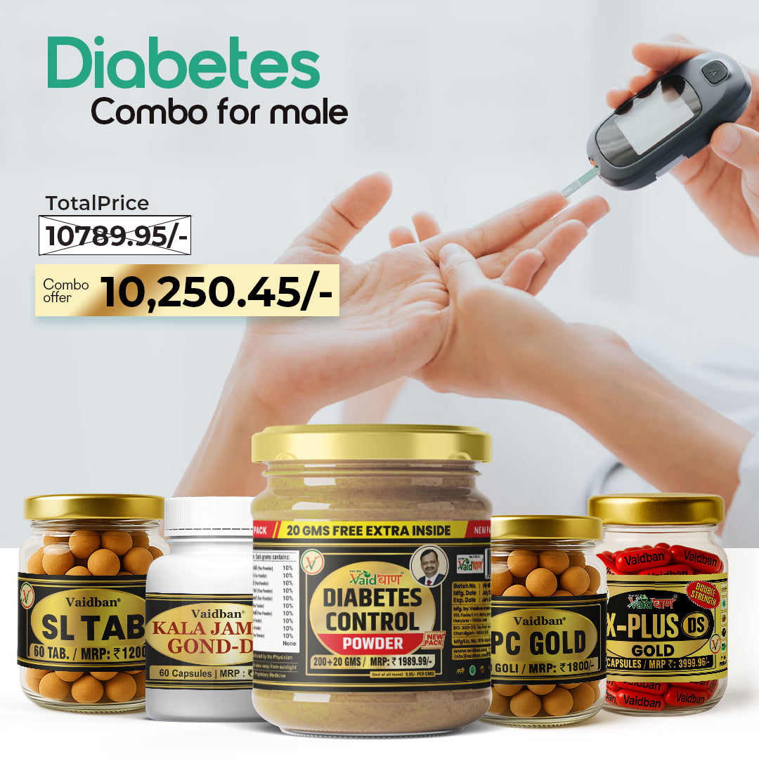Vaidban Diabetic Care Combo for Men: Comprehensive Blood Sugar and Insulin Support