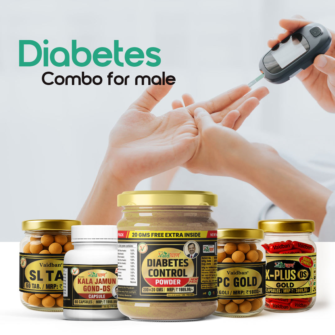Vaidban Ayurvedic wellness combo for men with herbal capsules and churna