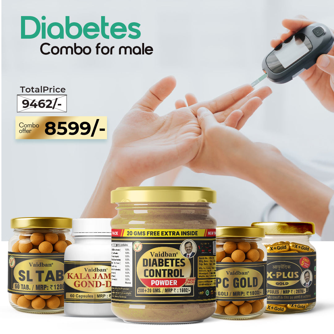 Vaidban Diabetic Care Combo for Men: Comprehensive Blood Sugar and Insulin Support
