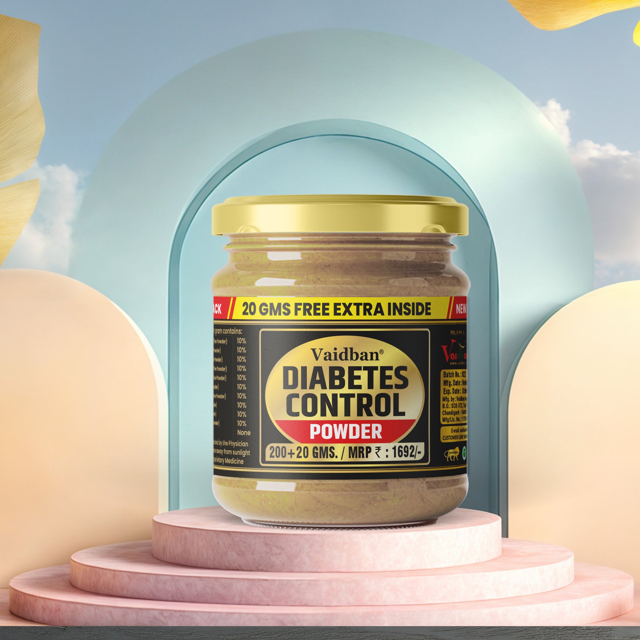 Vaidban Diabetic Control Powder - Natural Ayurvedic Solution for Balanced Blood Sugar Levels