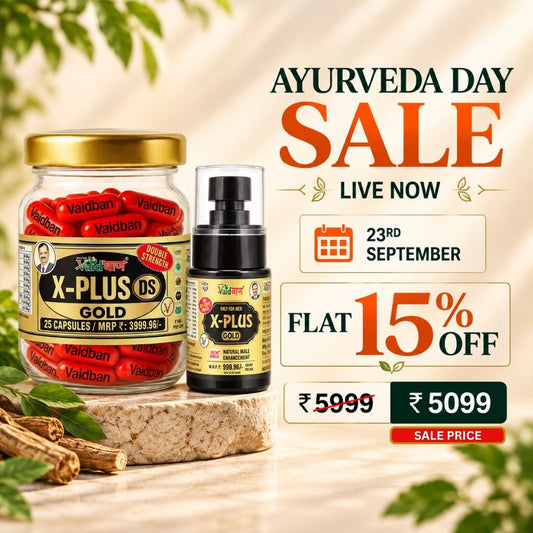 Vaidban X-Plus Gold DS Combo — Ayurvedic Male Vitality Combo