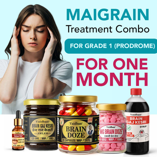 Vaidban Migraine Treatment Combo for Grade 1 (Prodrome)