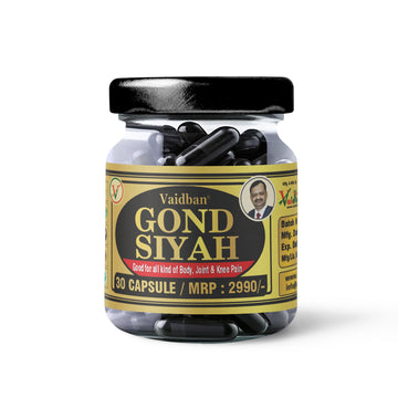 Vaidban Gond Siyah Capsule 500 mg – Kala Gond – Black Gum – For Joint Pain