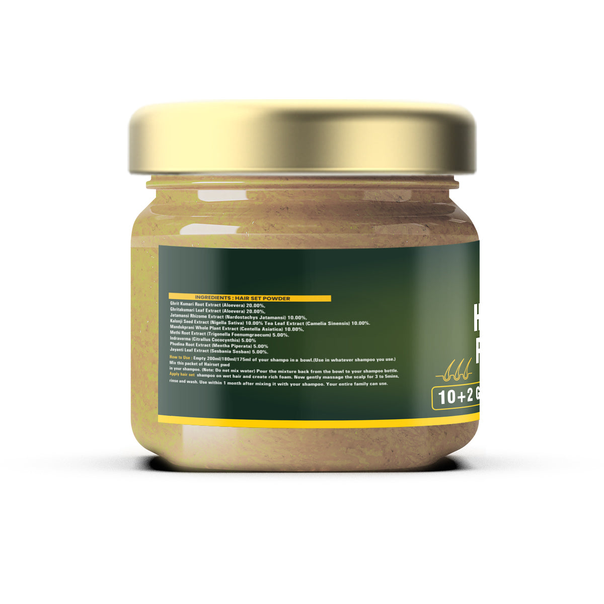 Vaidban Hair Set Powder – Natural Hair Care Solution | Get Stronger, Shinier Hair Naturally | 10+2gm