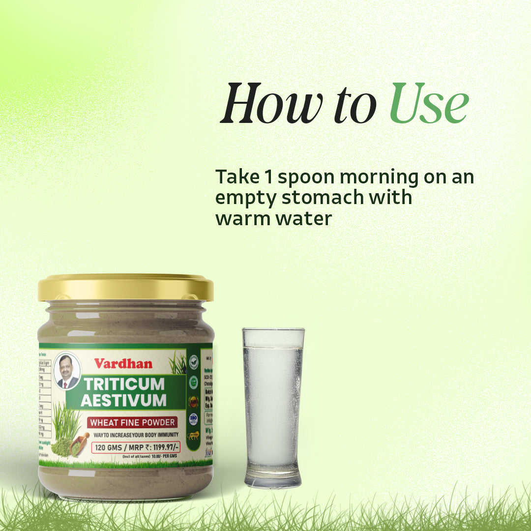 Vardhan Triticum Aestivum Fine Powder (Wheat Grass Powder) - 100 grams
