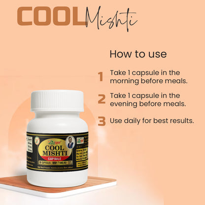How to take Vaidban Cool Mishti capsules, daily dosage instructions