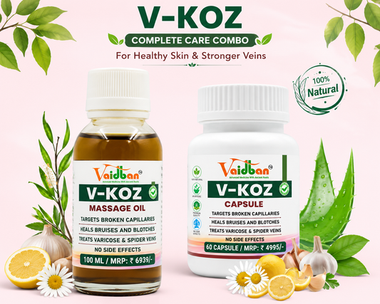 V-KOZ Complete Care Combo – Massage Oil & Capsule