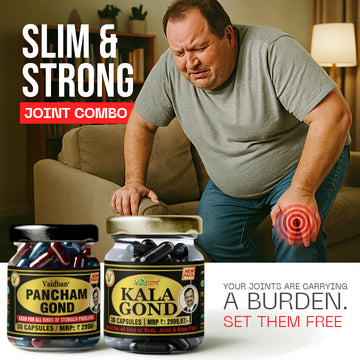 Vaidban Complete Joint Care Combo – Kala Gond + Pancham Gond for Joint Health & Mobility