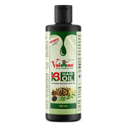 Vaidban KB Hair Oil – Ayurvedic Keratin Booster for Stronger, Healthier Hair |100ml
