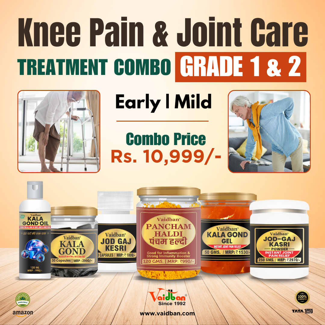 Vaidban Knee Pain & Joint Care Treatment Combo for Grade 1 & 2