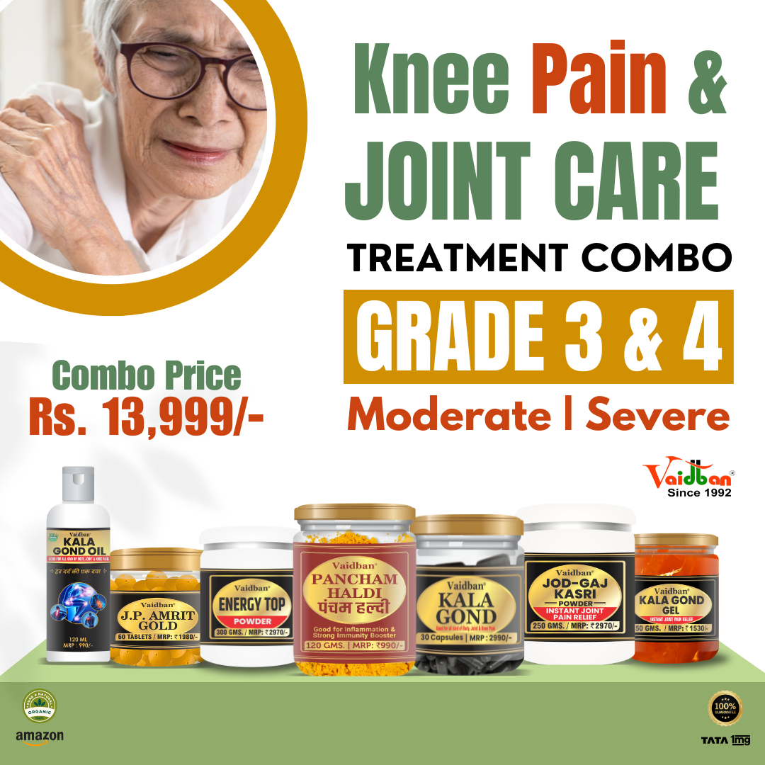 Vaidban Knee Pain & Joint Care Treatment Combo for Grade 3 & 4 ( Moderate to Severe Conditions )