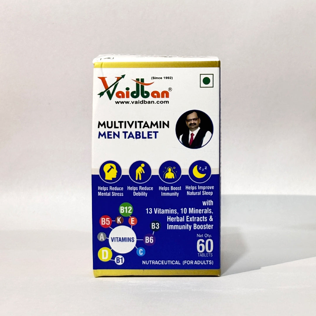 Vaidban Multivitamin Men – Daily Energy, Immunity & Stress Relief (60 Tabs)