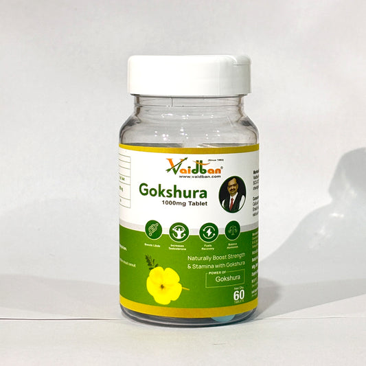 Vaidban Gokshura Tablets – Natural Stamina & Energy Booster (1000mg, 60 Tabs)