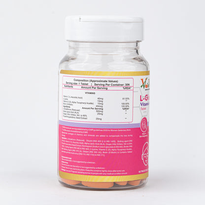 Vaidban L-Glutathion Vitamin-C Tablet – Skin Brightening, Antioxidant & Detox Support