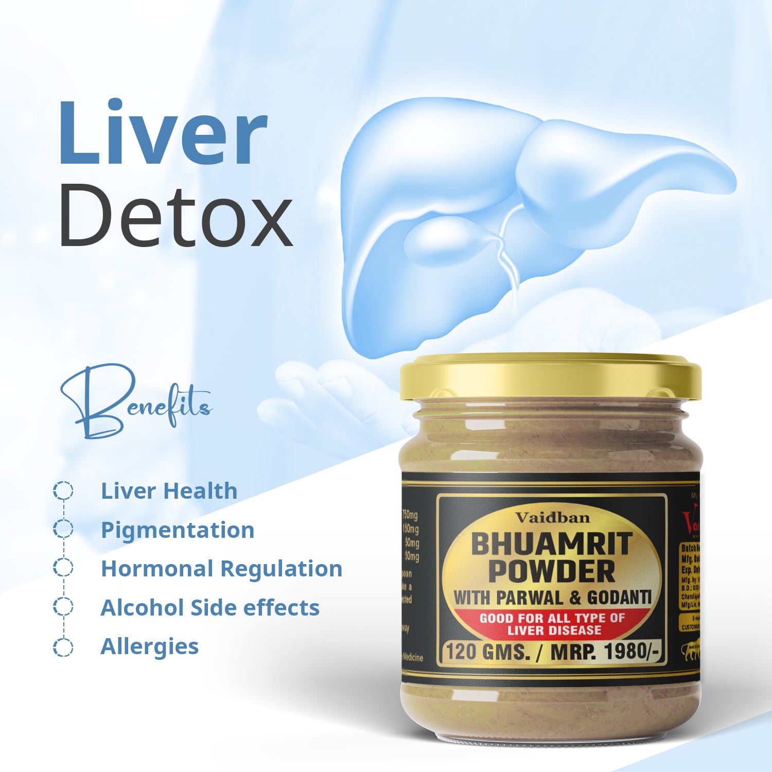 Vaidban Bhuamrit Powder with Parwal Godanti – Premium Liver Care For