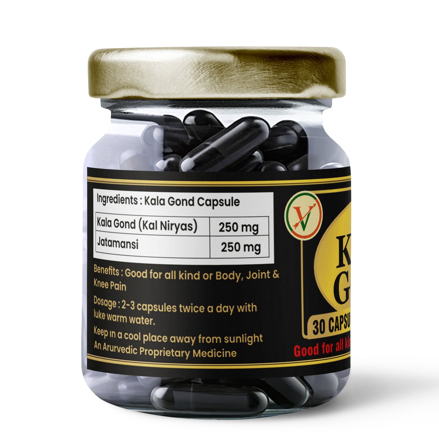 Vaidban Kala Gond Capsule - Pain Relief Capsule | Knee Pain