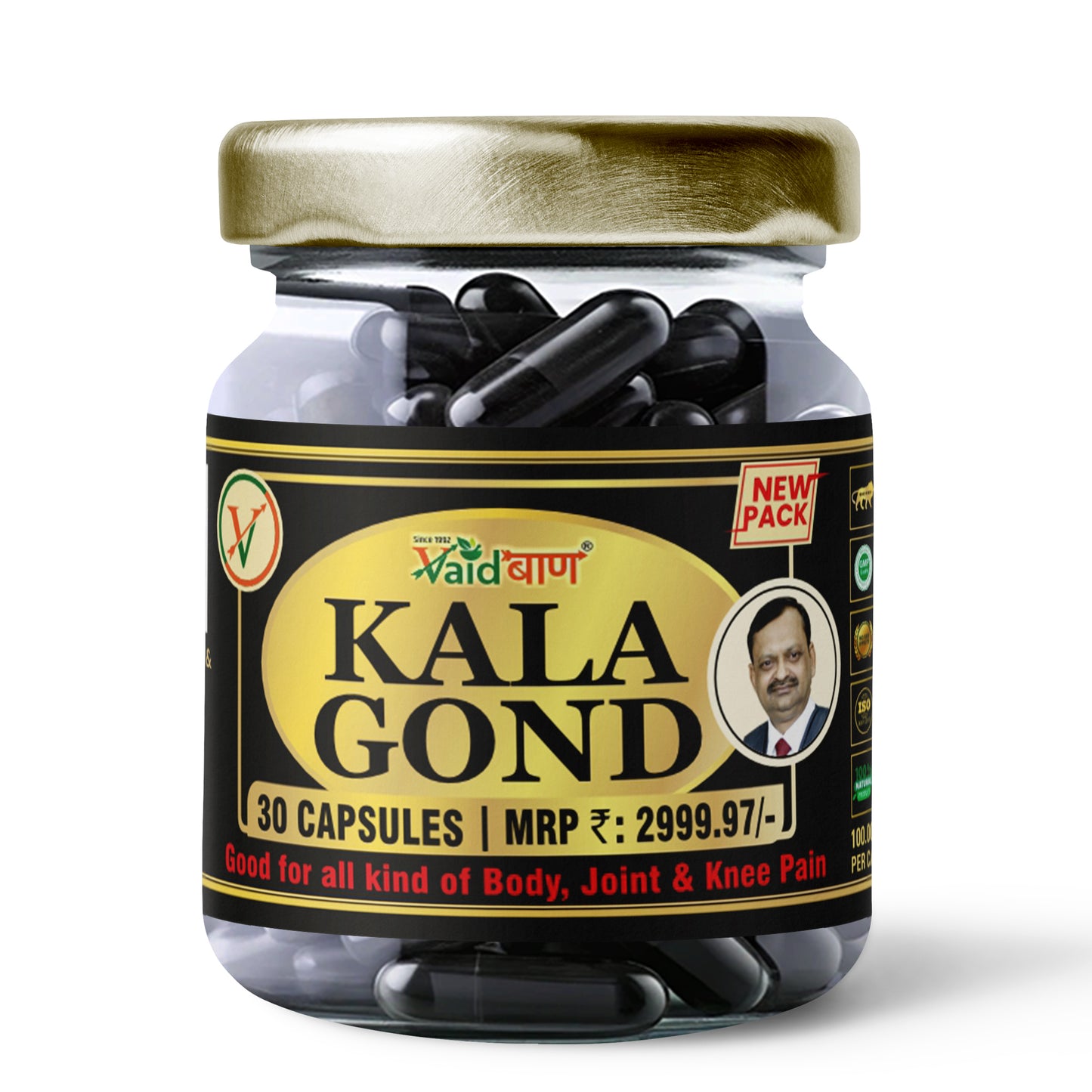 Vaidban Kala Gond Capsule - Pain Relief Capsule | Knee Pain