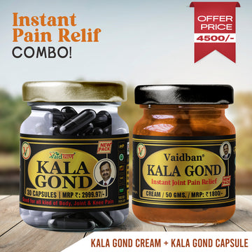 Kala Gond Cream + Kala Gond Capsule Combo Pack- Joint Pain Relief