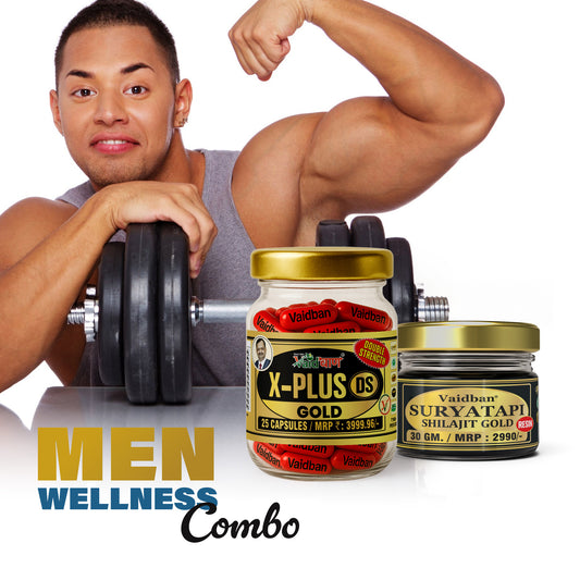 X - Plus Gold DS Capsule +  Suryatapi Shilajit Gold Resin - Men Wellness Combo
