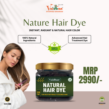 Vaidban Natural Hair Dye - 35g | Organic Hair Color with 100% Natural Ingredients for Radiant Hair