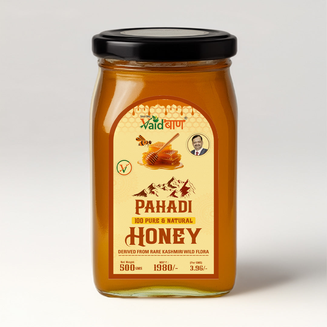 Vaidban Raw Pahadi Honey – 100% Pure Himalayan Honey | Natural & Unprocessed
