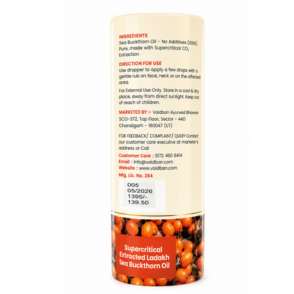 Vaidban Sea Buckthorn Nourishing Oil – Elixir of Youth (10ml)