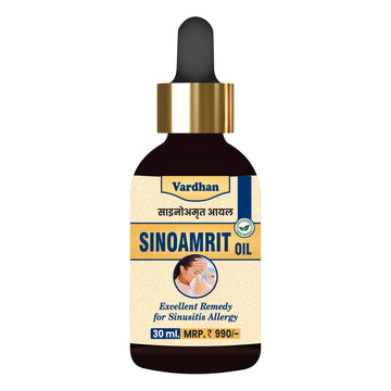 Vardhan Sinoamrit Oil - 30ml Ayurvedic Remedy for Sinusitis and Allergies