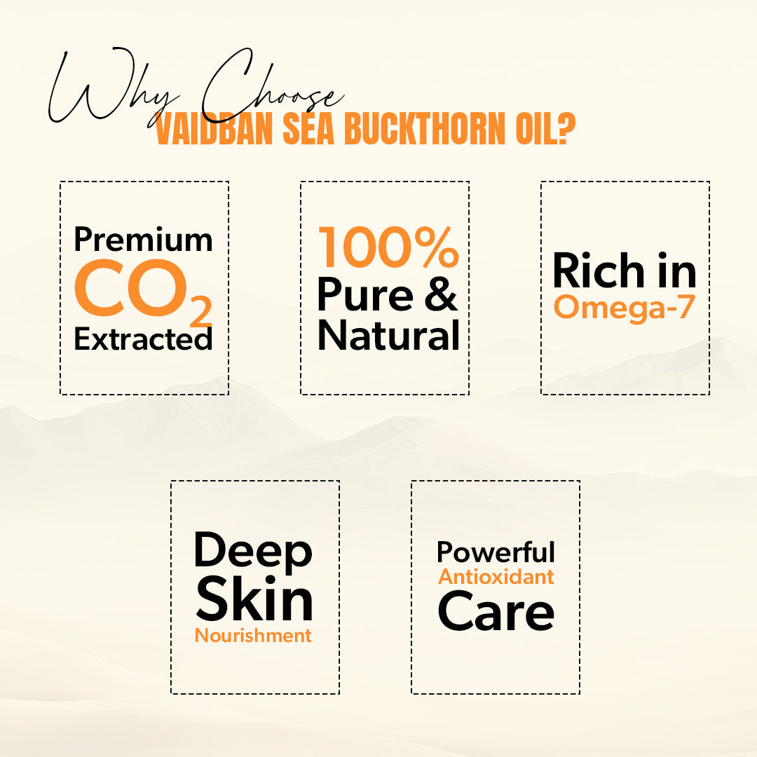Vaidban Sea Buckthorn Nourishing Oil – Elixir of Youth (10ml)