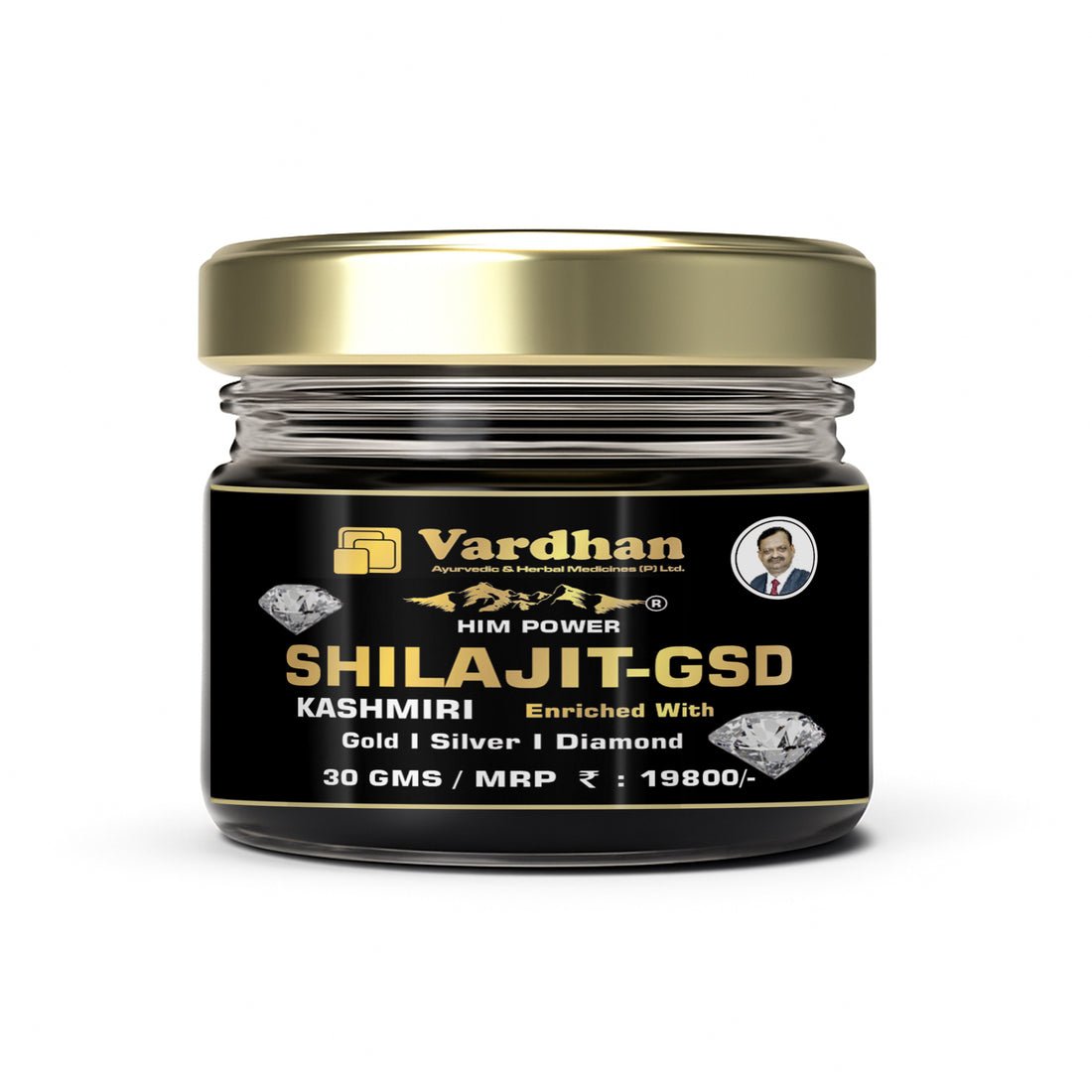 Him Power Shilajit-GSD Kashmiri Resin | Enriched with Gold, Silver & Diamond | Pure Himalayan Strength Booster