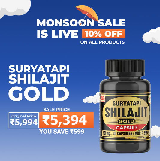 Vaidban Suryatapi Shilajit Gold - 100% Ayurvedic | for Strength, Stamina and Power