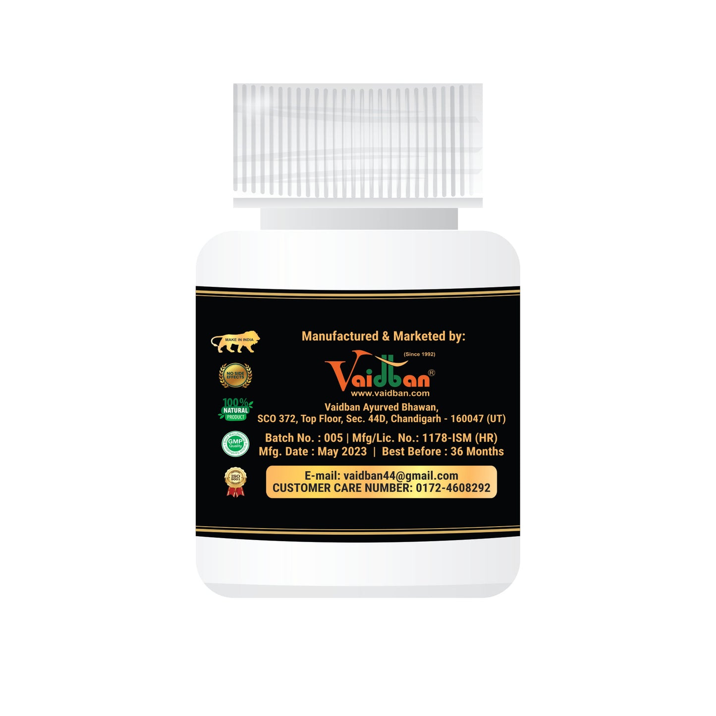 Vaidban Thyroid Care Capsules (Pack of 60): Natural Support for Thyroid Function