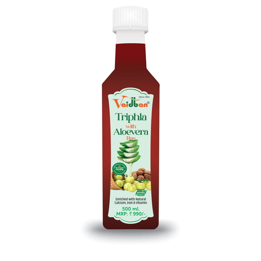 Vaidban Triphala with Aloevera Ras (Juice) - 250 Ml: A Natural and Healthy Drink for Improved Digestion, Boosted Immunity, and Weight Loss