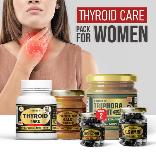Vaidban Thyroid Care Pack for Women – Natural Solution for Thyroid Health