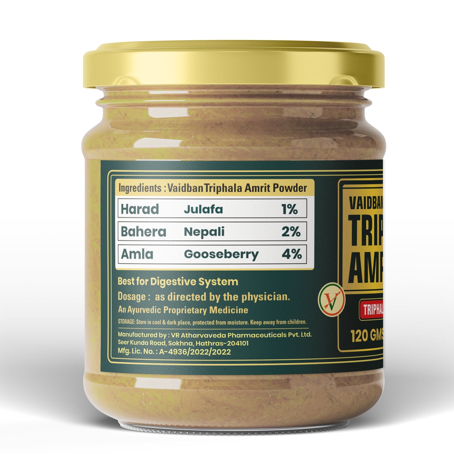 Vaidban Triphora Amrit — Triphala Extra Version / Churna - Best For Digestion