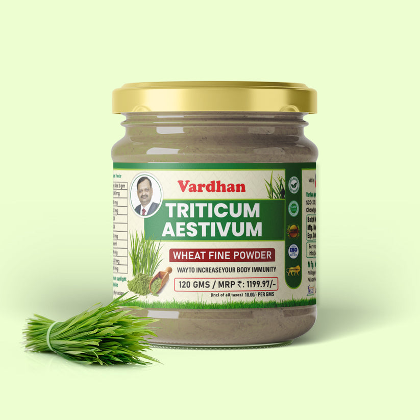 Vardhan Triticum Aestivum Fine Powder (Wheat Grass Powder) - 100 grams ...