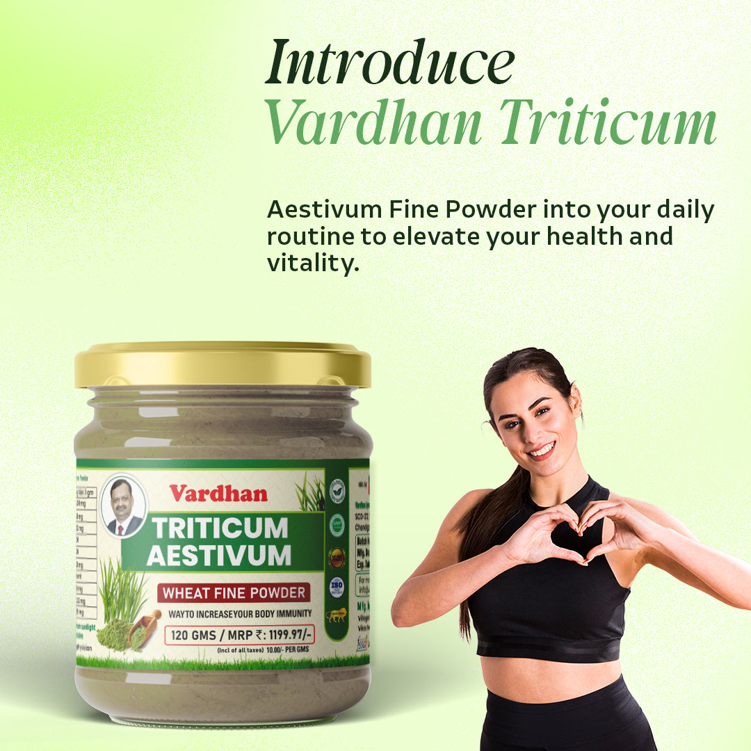 Vardhan Triticum Aestivum Fine Powder (Wheat Grass Powder) - 100 grams