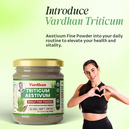 Vardhan Triticum Aestivum Fine Powder (Wheat Grass Powder) - 100 grams