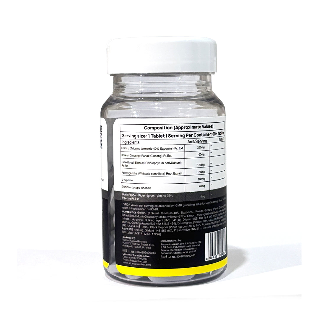 Vaidban Pro Testo Booster – Testosterone & Energy Support Supplement